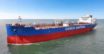 大连中远海运重工50000载重吨MR型成品油运输船N1222轮试航凯旋